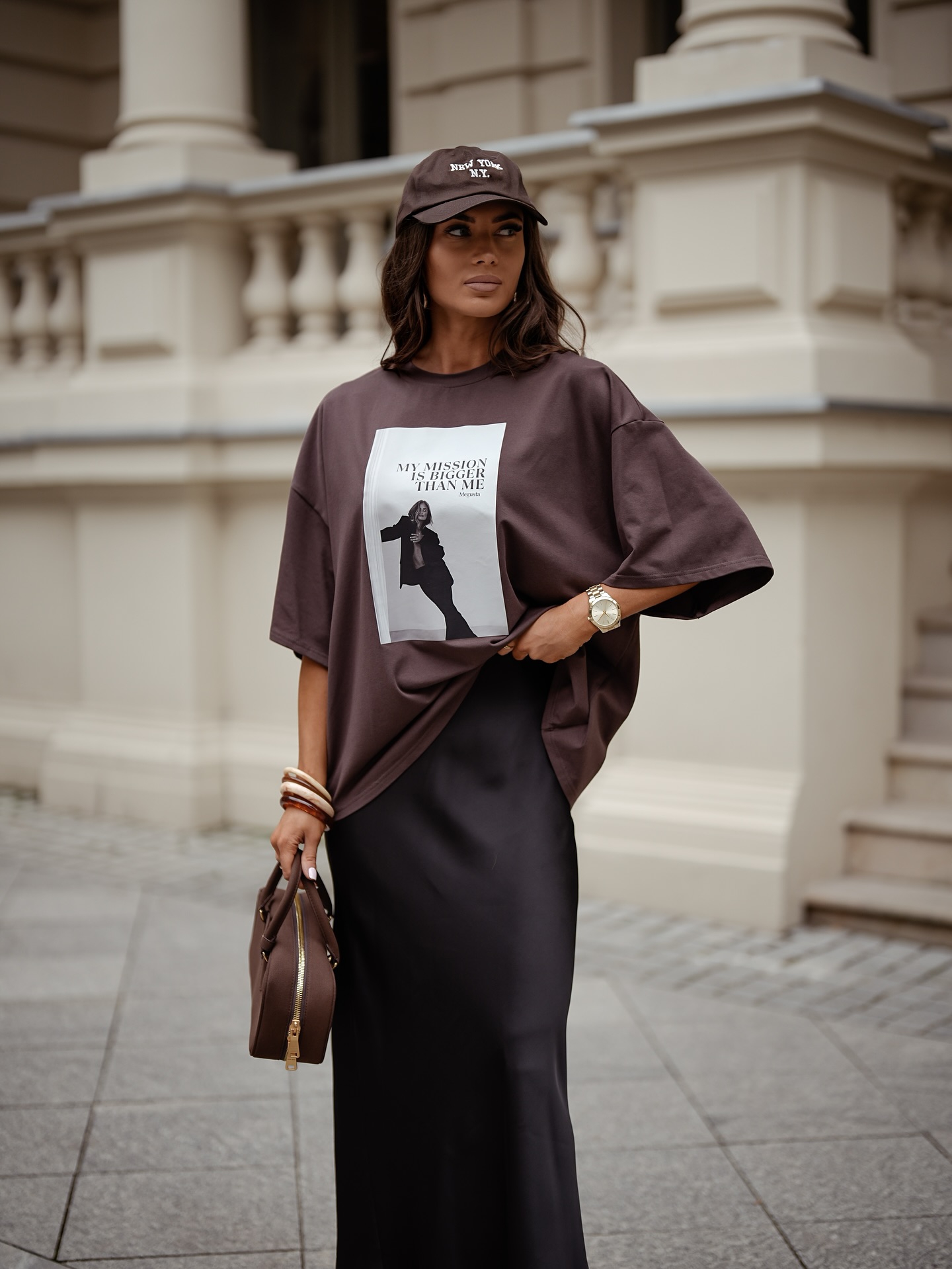 T-shirt Brązowy Mission