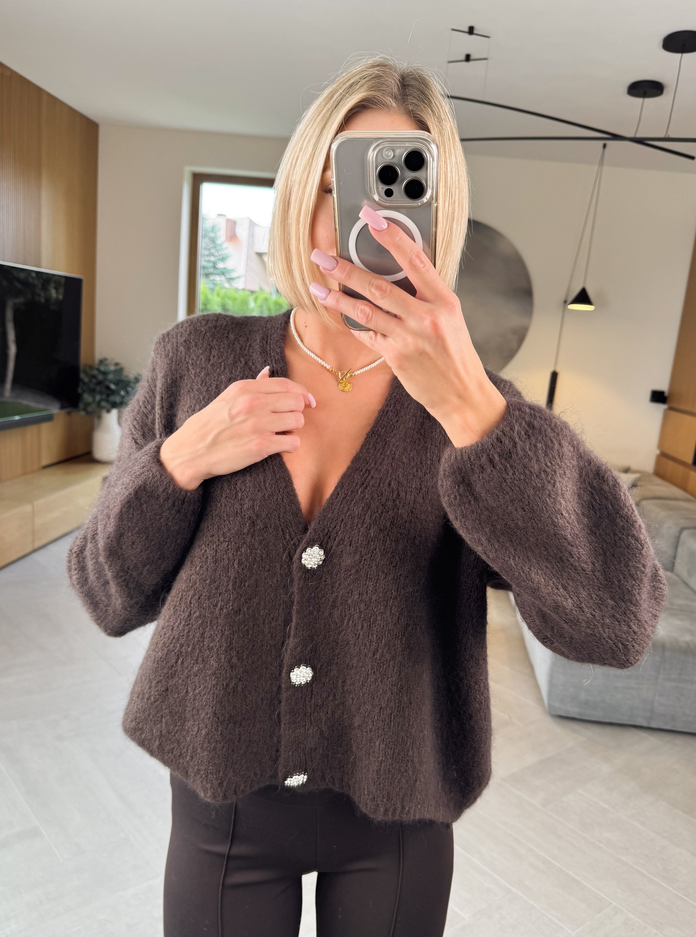 Sweter Czekoladowy Diamond Easy