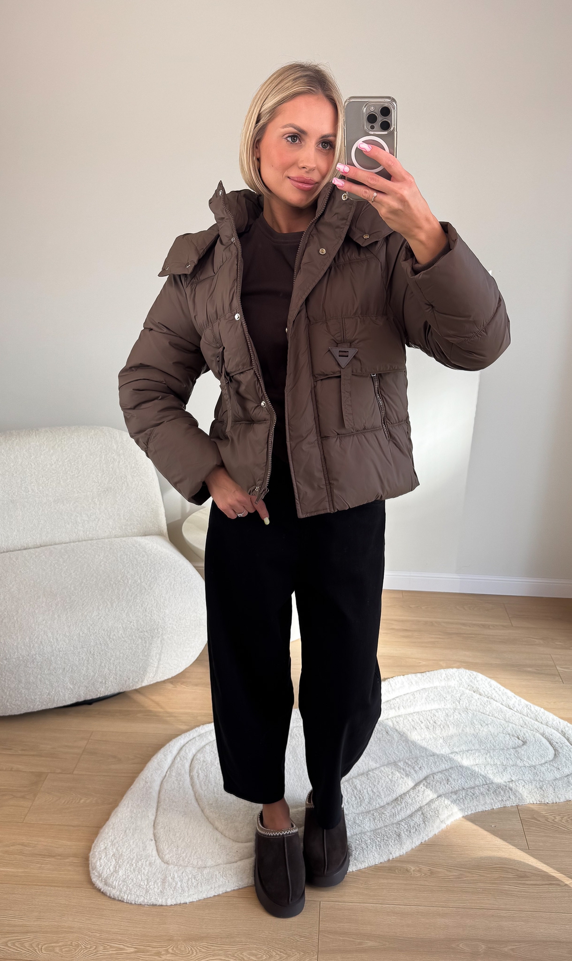 Kurtka Zimowa Brązowa Softy