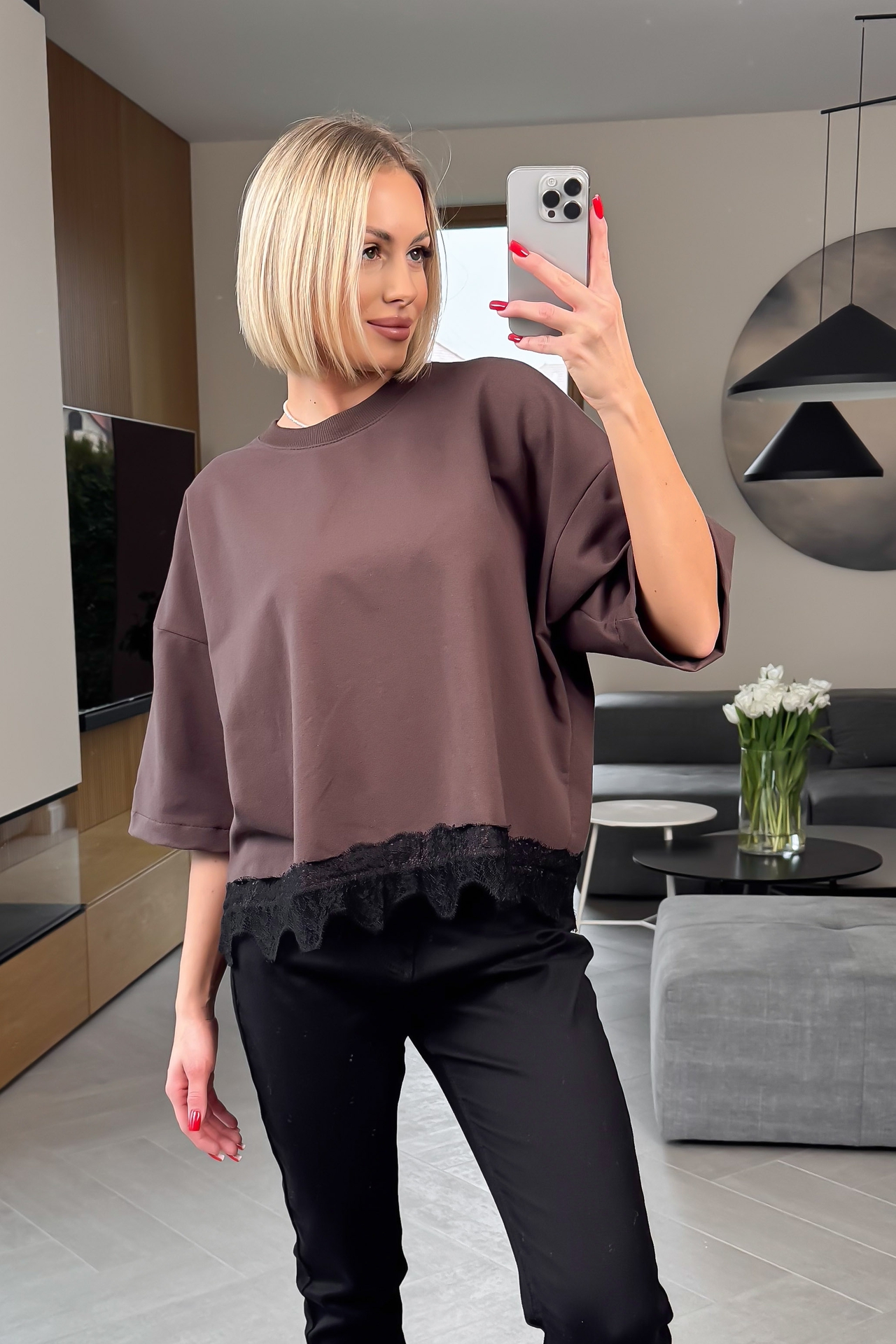 T-shirt Brązowy Basel