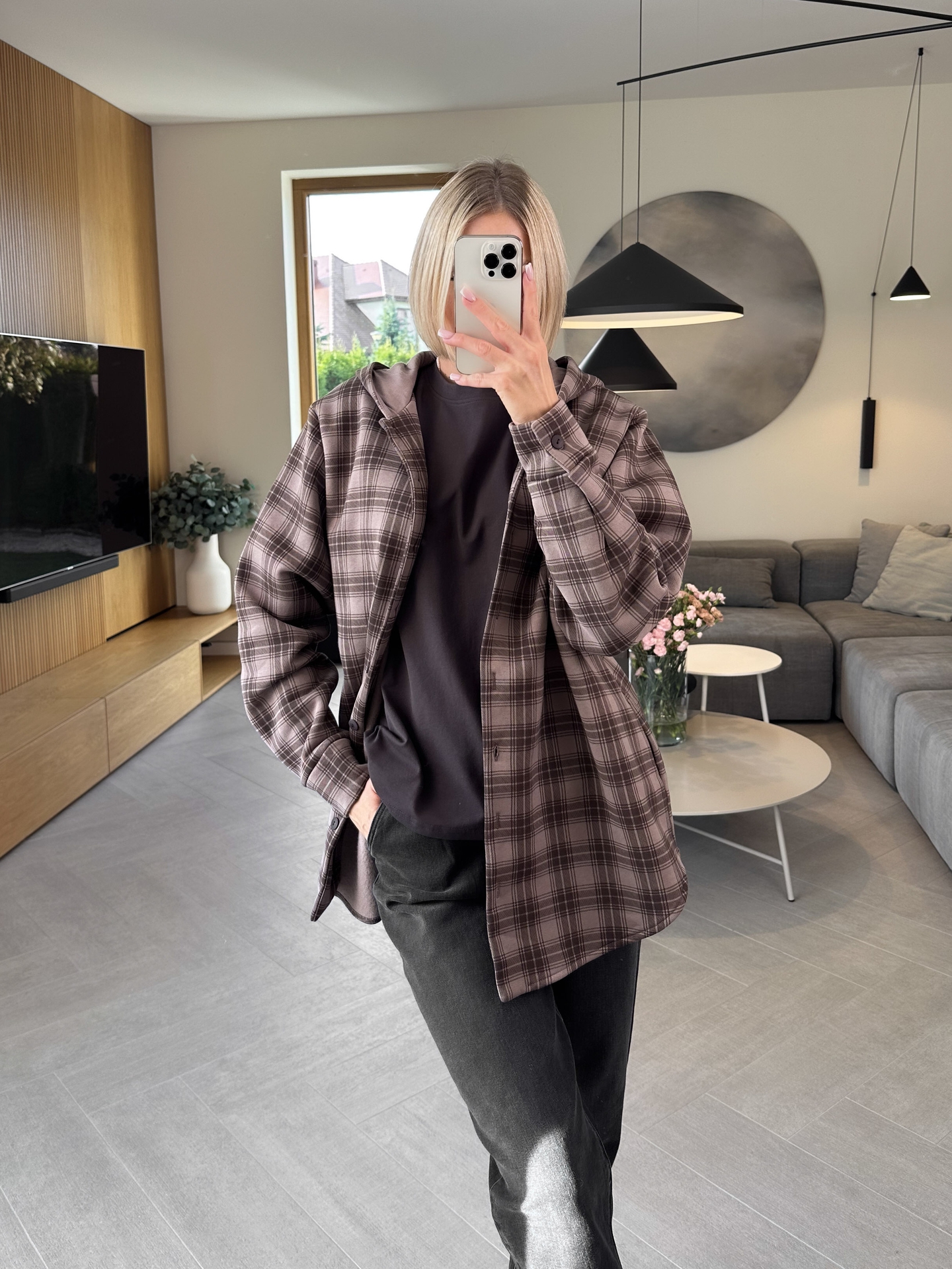 Bluza Brązowa z Kapturem Lina