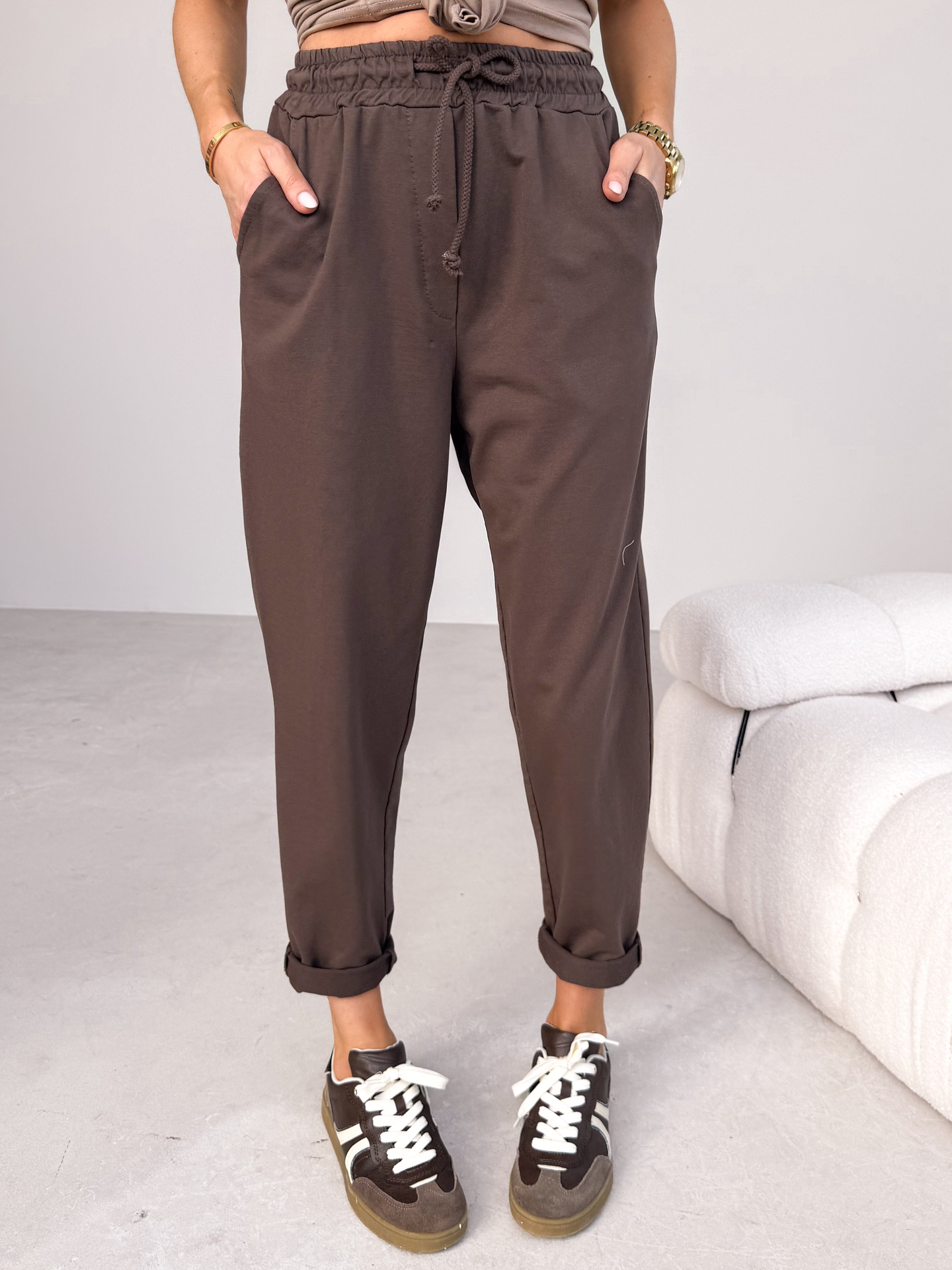 Spodnie Brązowe Hobi