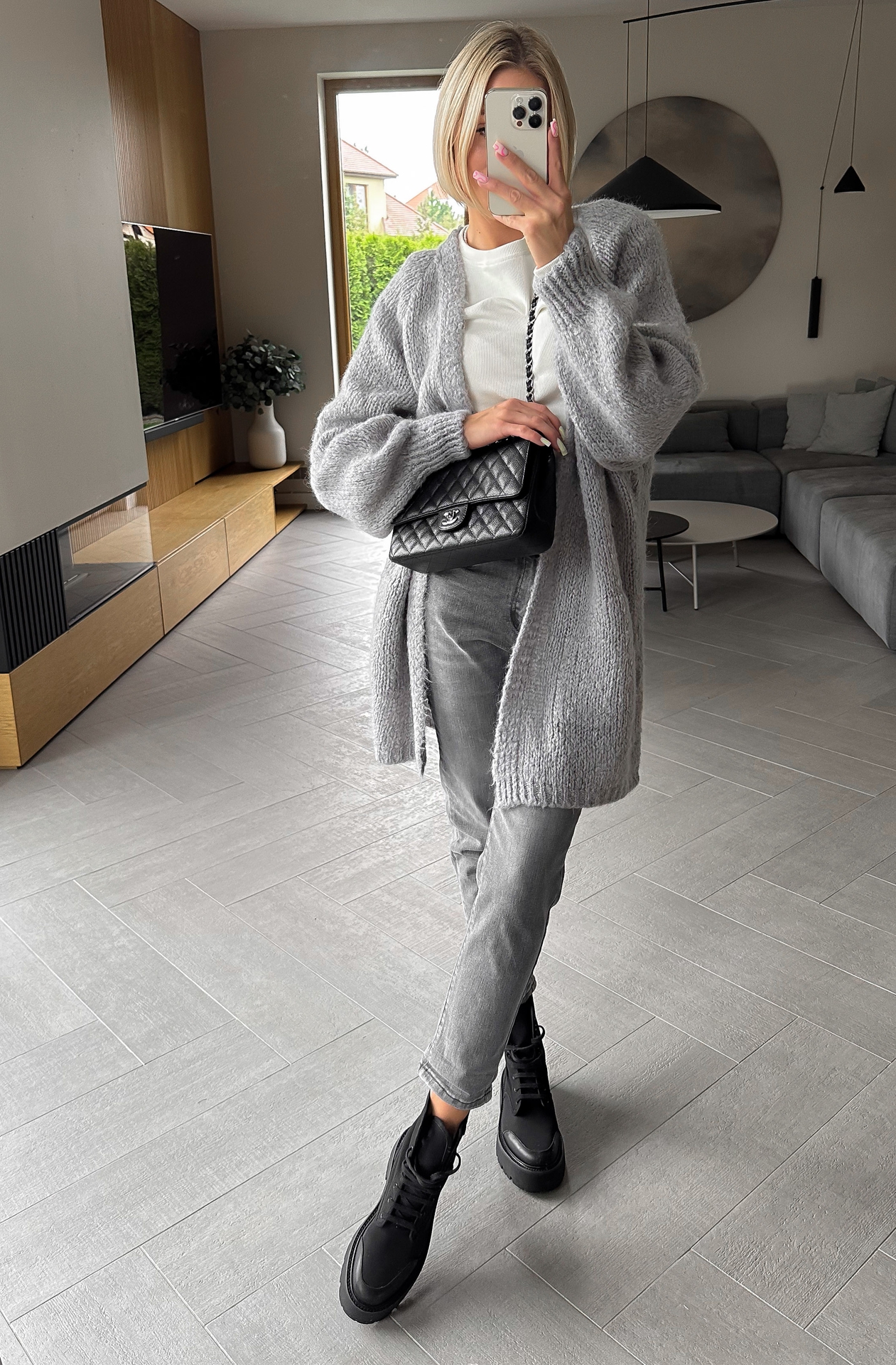 Sweter Szary Rees