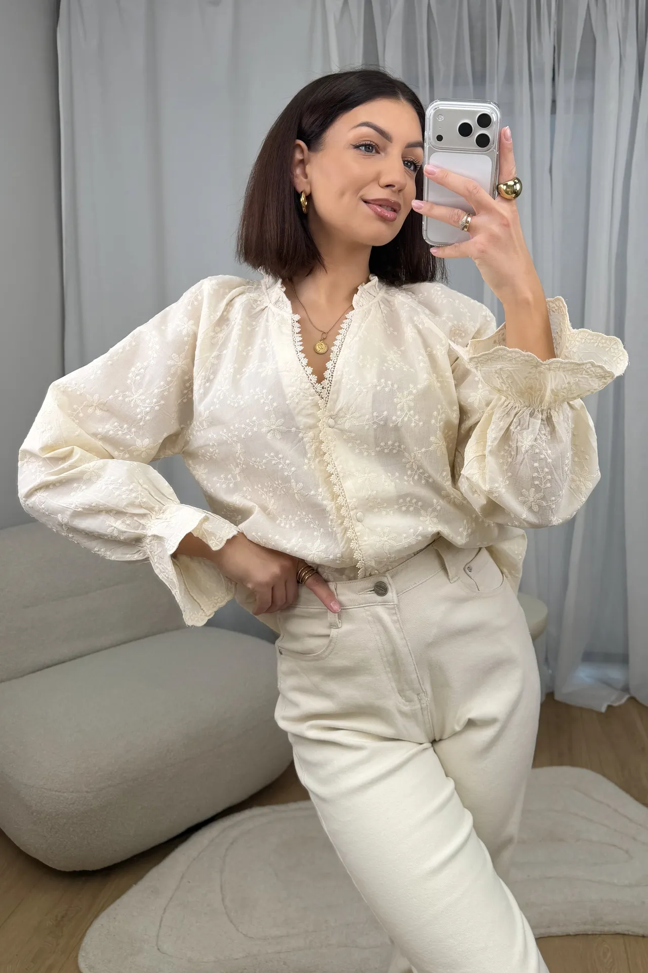 Koszula Kremowa Andes