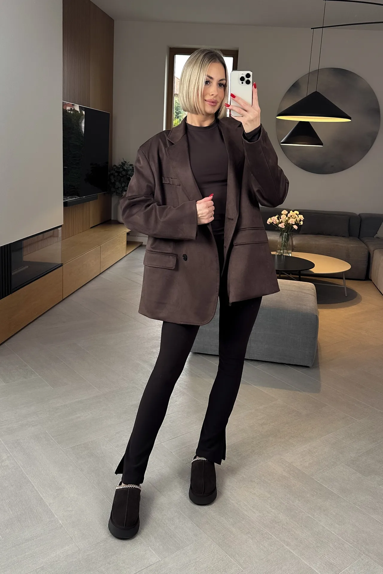 Marynarka Brązowa Piper