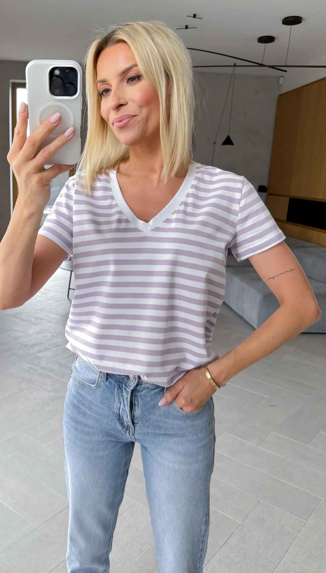 T-shirt Faye Fioletowy