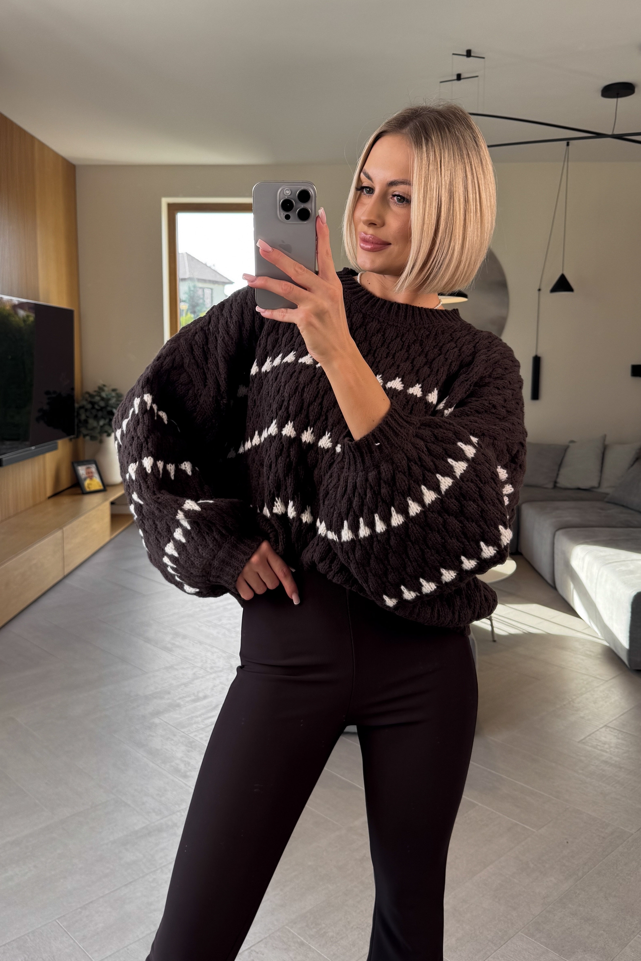 Sweter Brązowy Loop