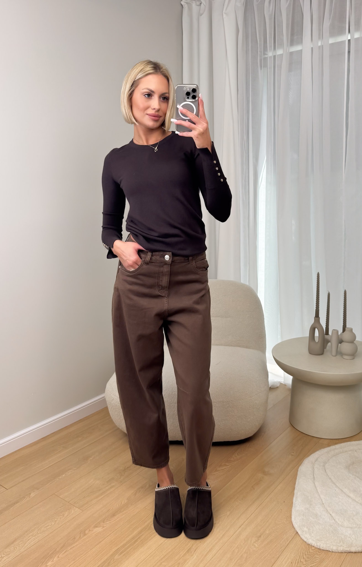 Sweter Brązowy Lav
