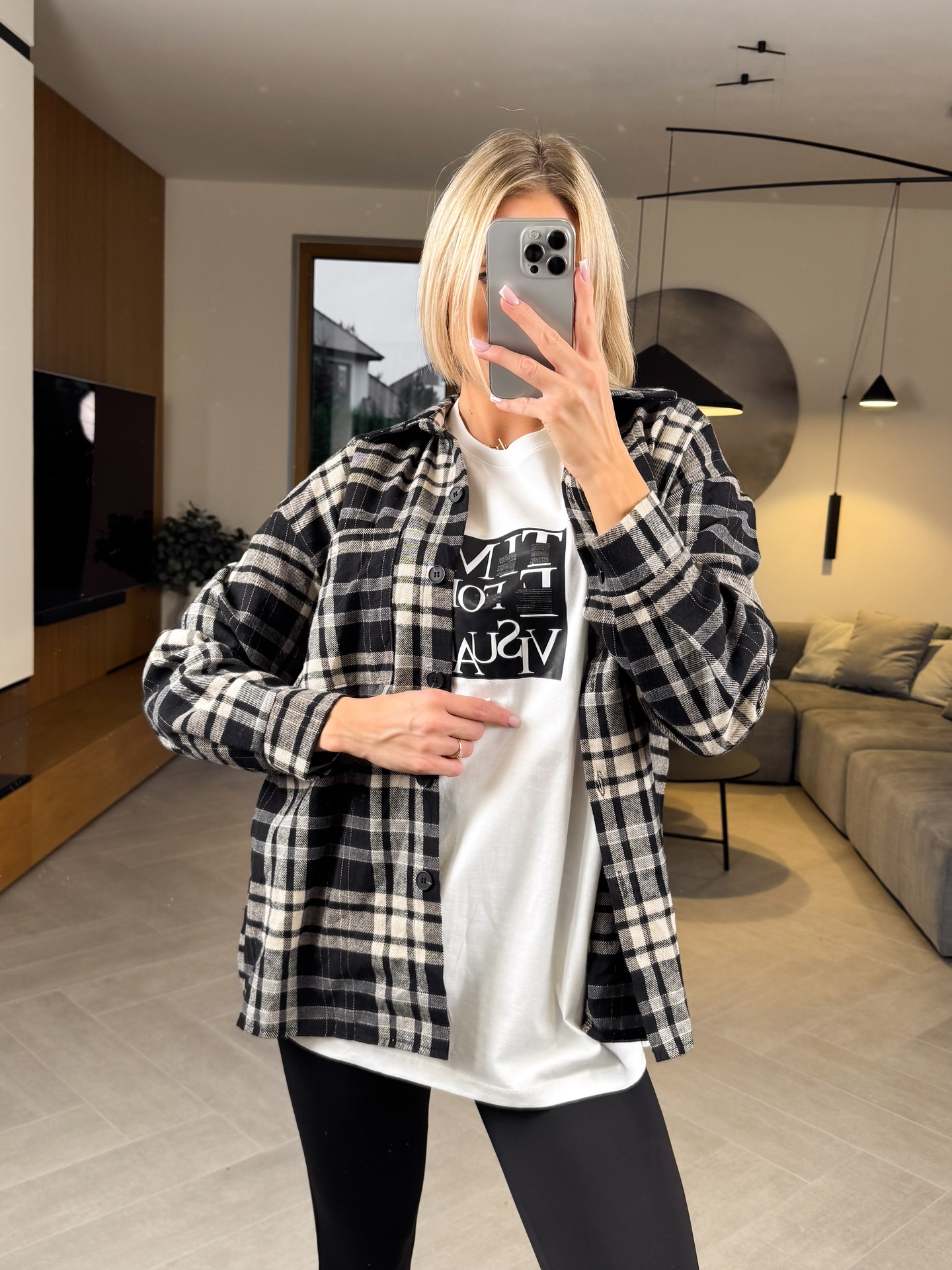 Koszula w Kratę Czarna Vero