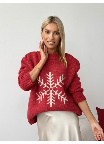 Sweter Snowy Red