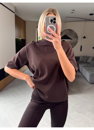 T-shirt Brązowy Taly