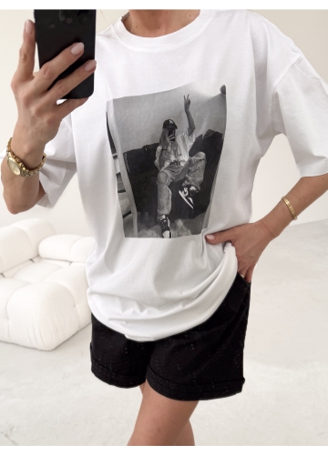 T-shirt Biały Girl
