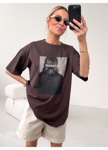 T-shirt Brązowy Sander