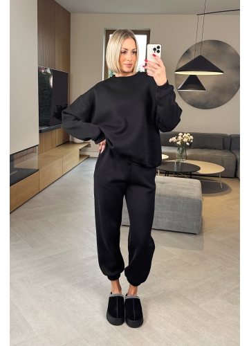 Komplet Czarny Ocieplany Baggy