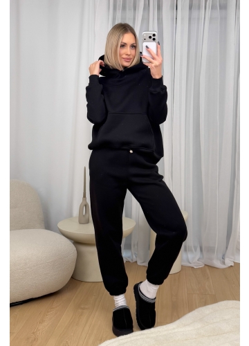 Komplet Ocieplany Czarny Snugly