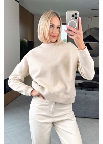 Bluza Beżowa Ocieplana Molto