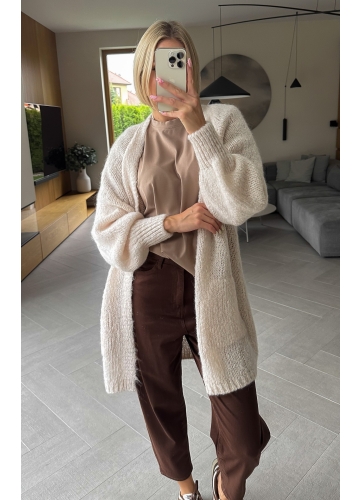 Sweter Piaskowy Rees
