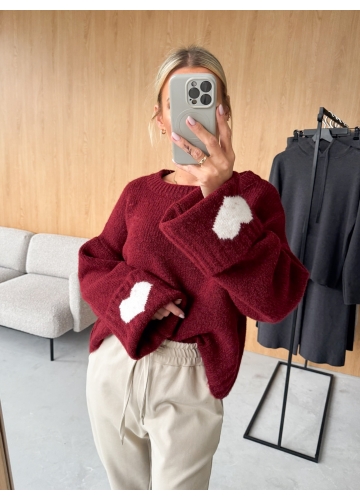 Sweter Bordowy Loro