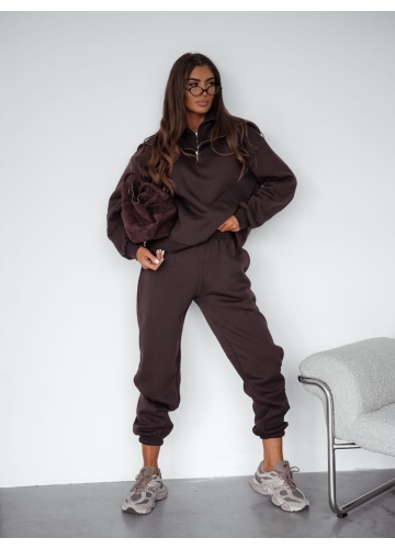 Komplet Brązowy Double Zip