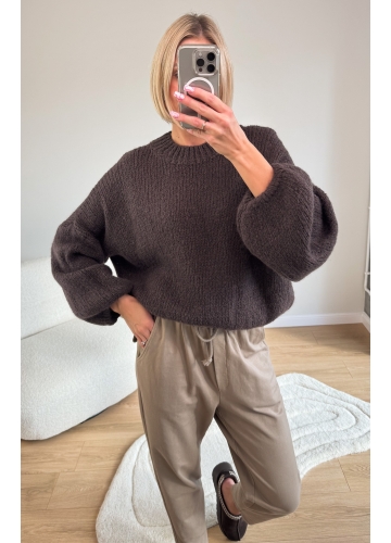 Sweter Brązowy Lico