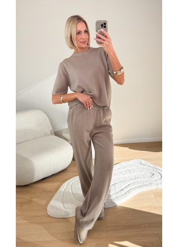 Komplet Sweterkowy Taupe Catne