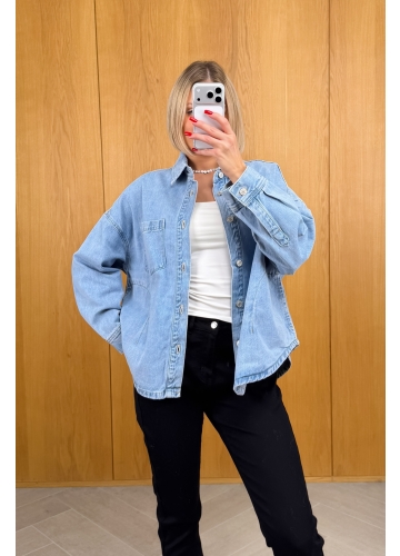 Kurtka Jeansowa Niebieska Dena
