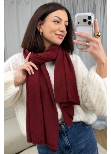 Szalik Bordowy Cashmere 1