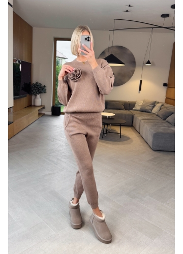 Komplet Sweterkowy Taupe Tes