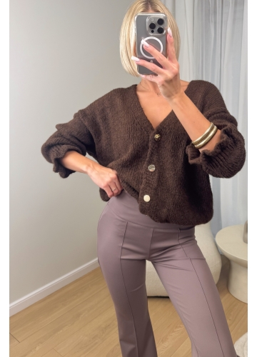 Sweter Brązowy More