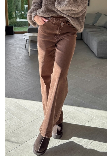 Spodnie Brązowe Dad Fit