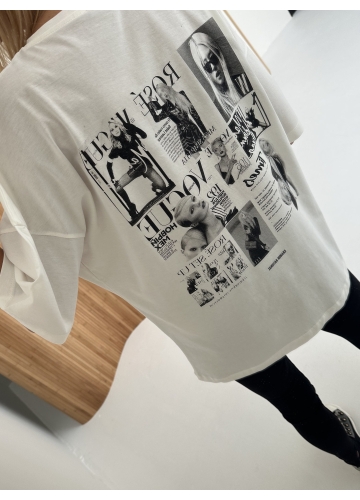 T-shirt Kremowy Time