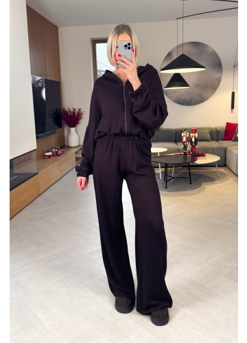 Komplet Sweterkowy Brązowy Ture4