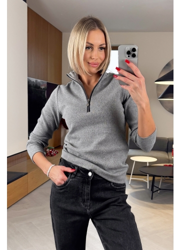 Bluzka Prążkowana Szara Selia