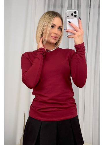 Bluzka Basic Bordowa