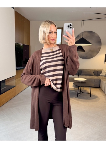 Kardigan Brązowy Soft