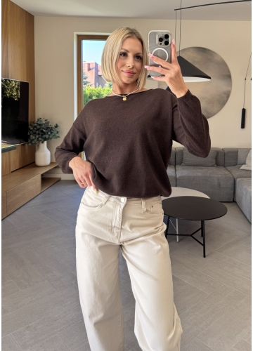 Sweter Brązowy Misto