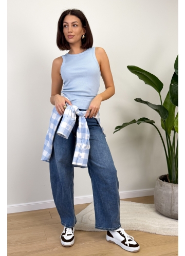 Koszulka Bokserka Niebieska Noti