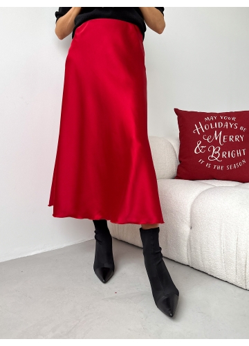 Spódnica Satin Elegance Red