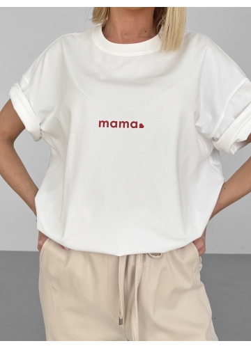 T-shirt Print Mama Cream