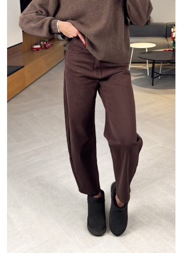 Spodnie Baggy Brązowe City