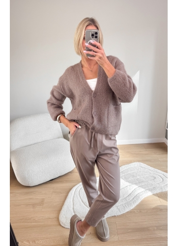 Sweter Rozpinany Taupe Coll