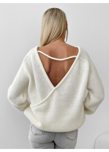 Sweter Back Cream