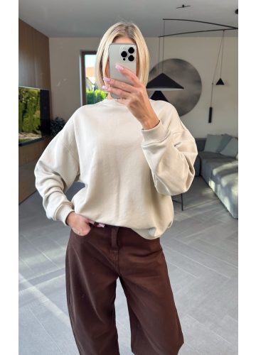 Bluza Nieocieplana Beżowa Boxy