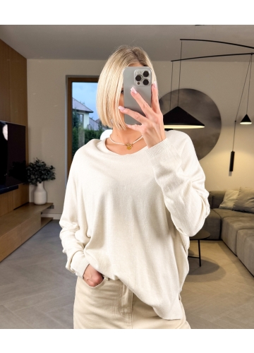 Sweter Beżowy Pull V
