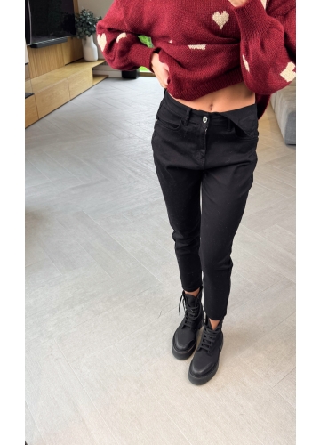 Spodnie Czarne Mom Fit