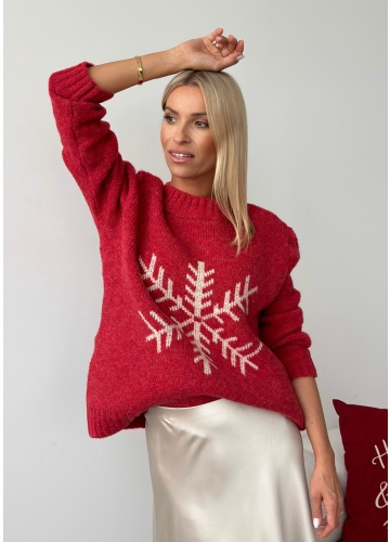 Sweter Snowy Red 1