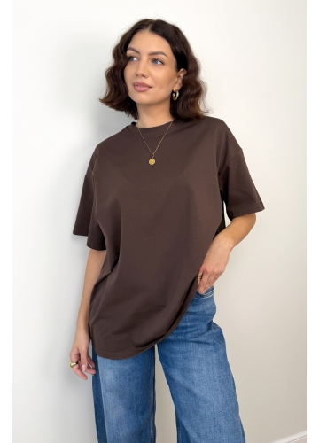 T-shirt Oversize Brązowy