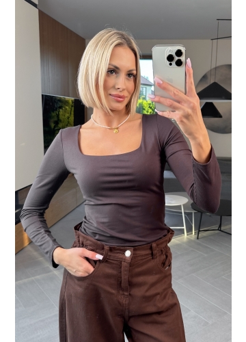 Bluzka Brązowa Zipo