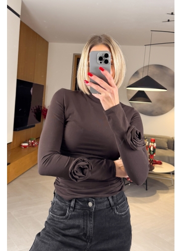 Bluzka Brązowa Sora