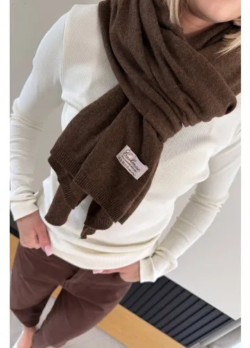 Szalik Brązowy Cashmere